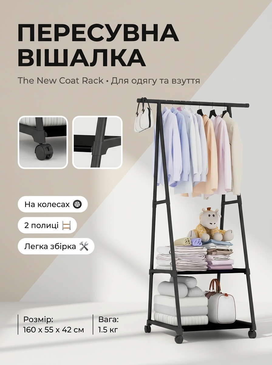 Пересувна вішалка The New Coat Rack