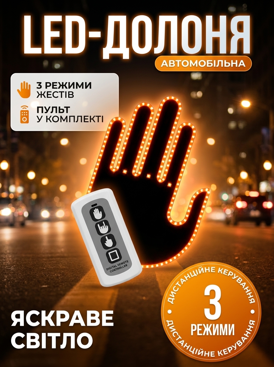Підсвітка автомобільна LED-долоня