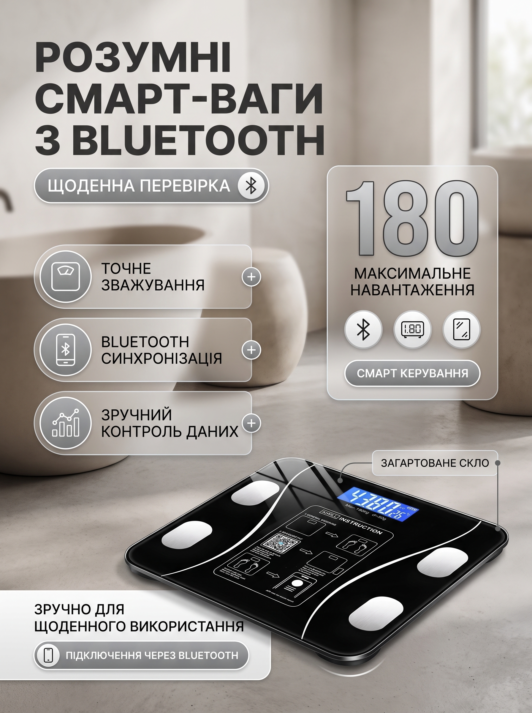 Розумні смарт-ваги з Bluetooth