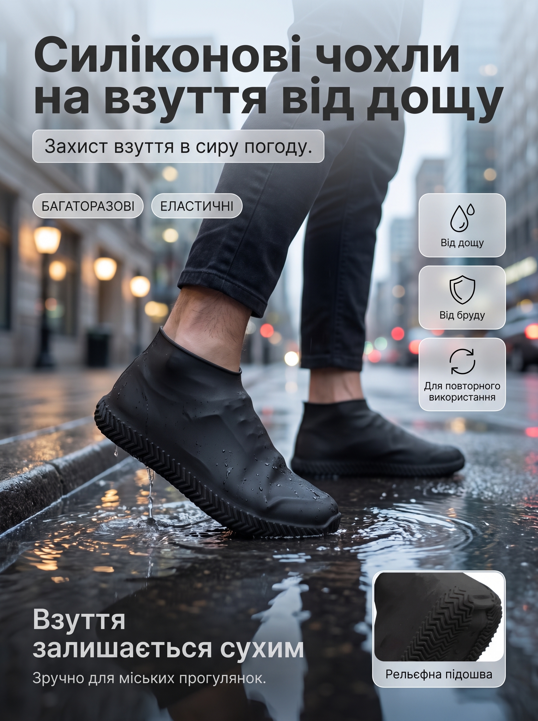 Силіконові чохли на взуття
