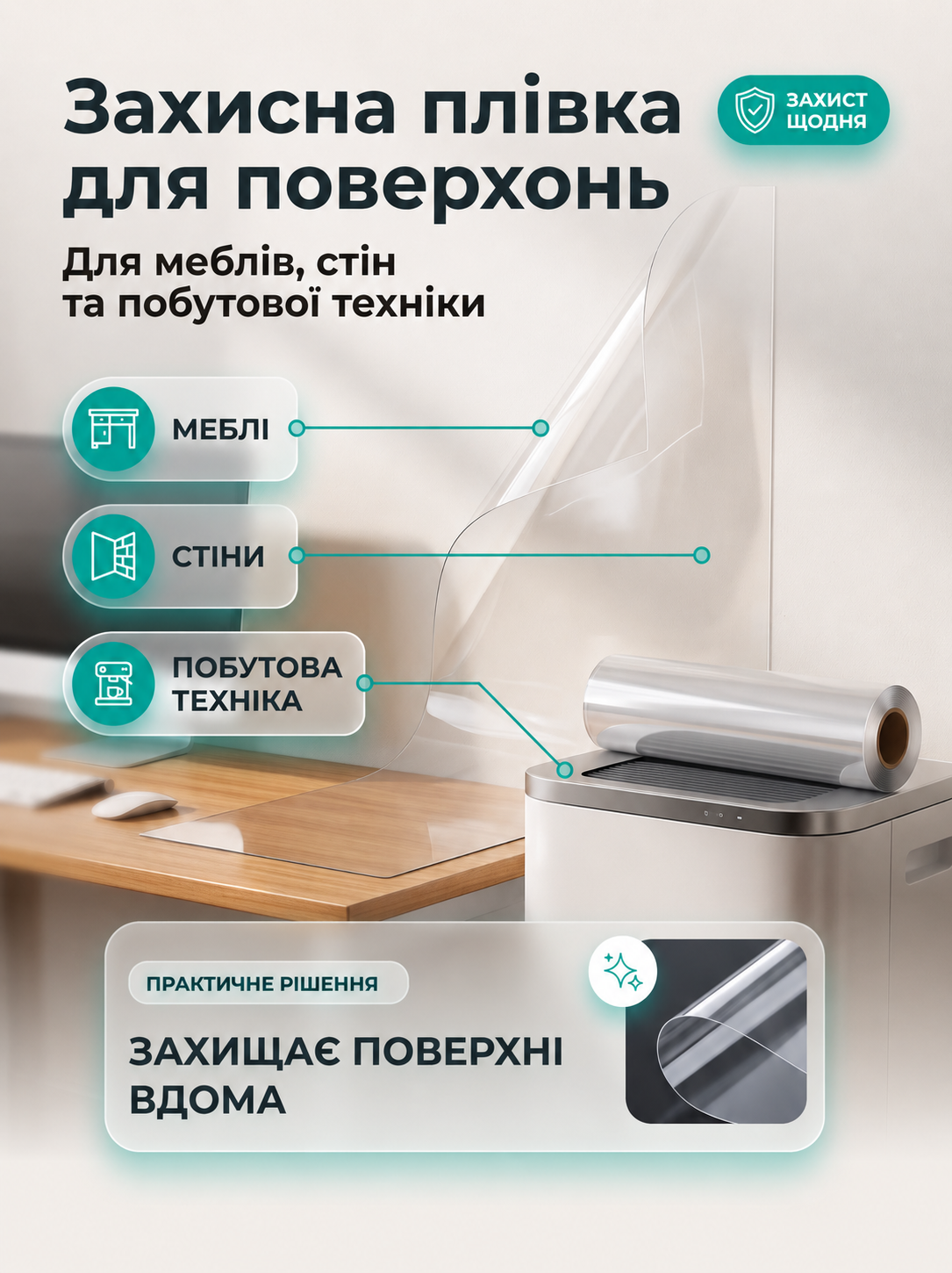 Захисна плівка для поверхонь 60см х 3м